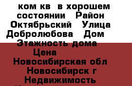 1ком.кв. в хорошем состоянии › Район ­ Октябрьский › Улица ­ Добролюбова › Дом ­ 69 › Этажность дома ­ 9 › Цена ­ 12 500 - Новосибирская обл., Новосибирск г. Недвижимость » Квартиры аренда   . Новосибирская обл.,Новосибирск г.